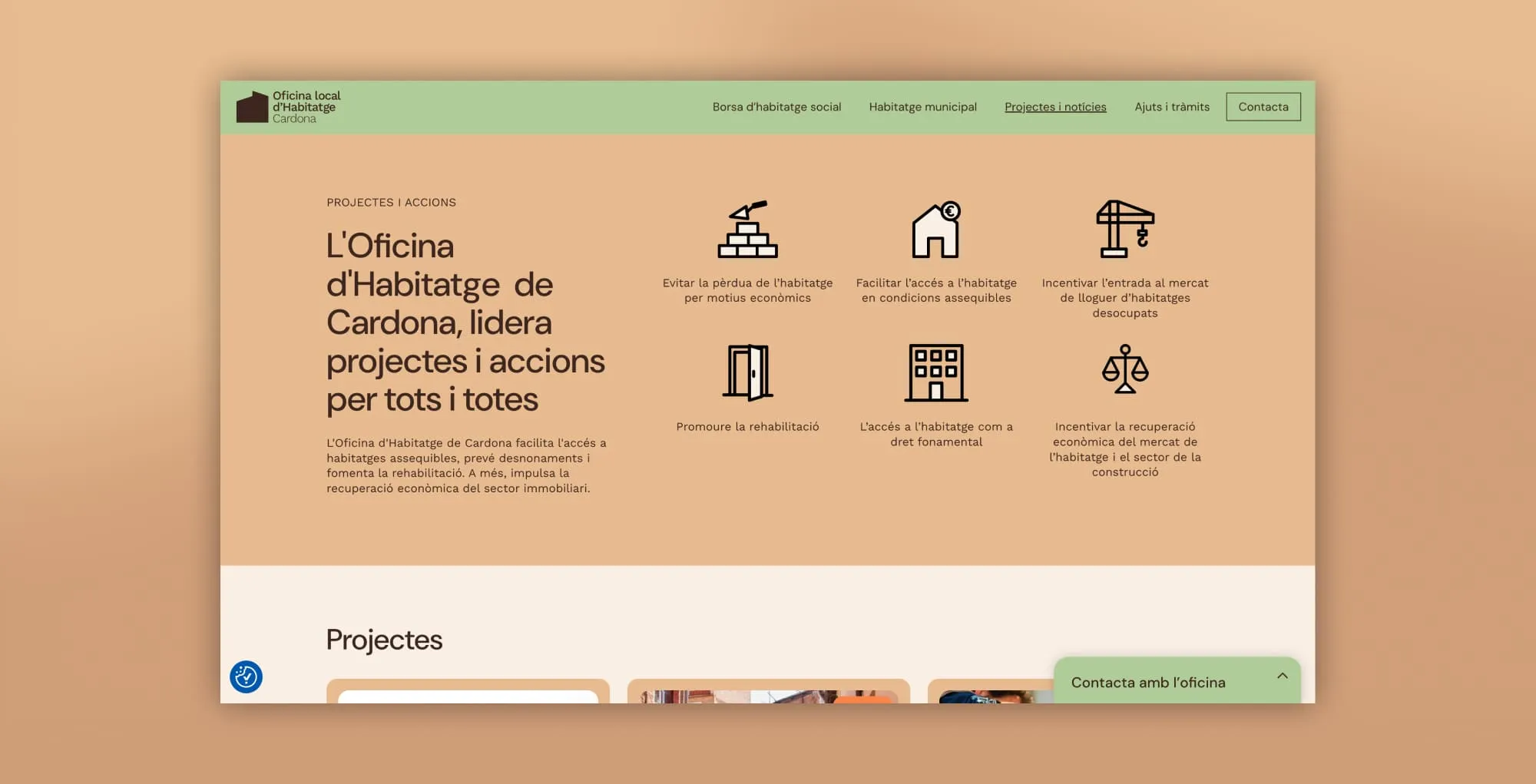 Projectes i accions de l'Oficina d'Habitatge de Cardona