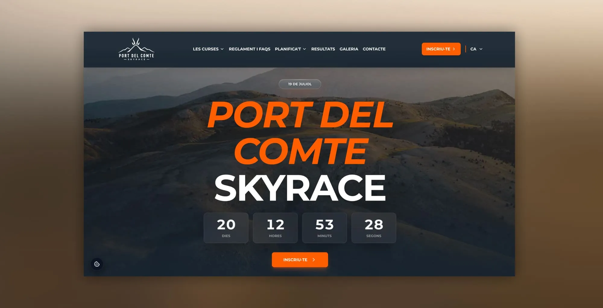 Pàgina principal de la Port del Comte Skyrace